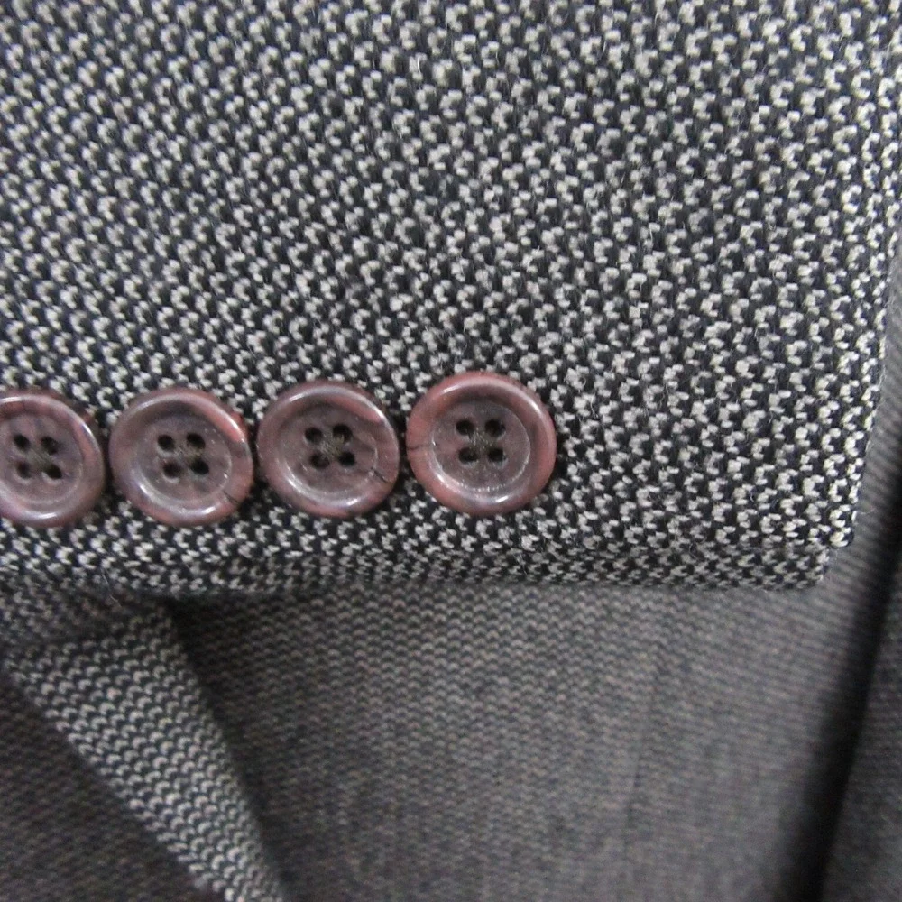 Oak Creek Sport Coat 42S Gray Birdseye Tweed Single Vent 100% Lambswool
